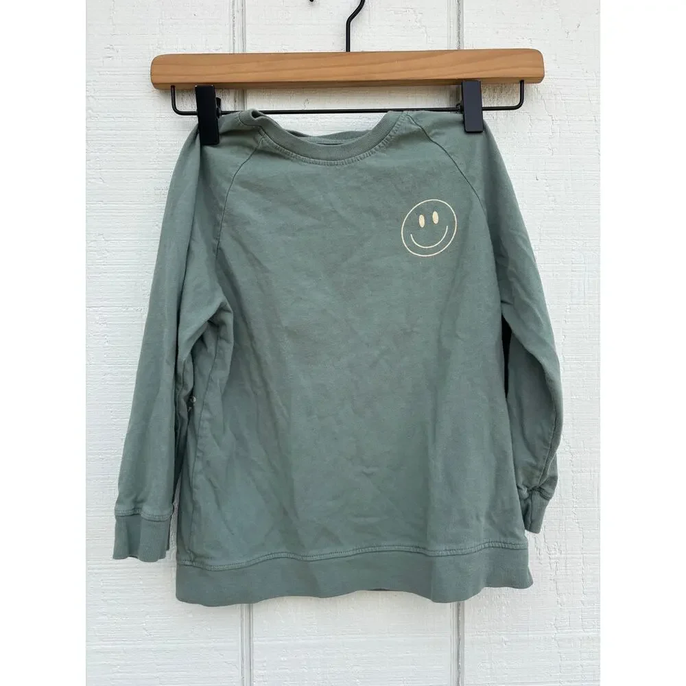Woven Threads Choose Joy Lightweight Pullover Sweatshirt, Green, Sz S‎